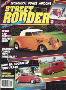 STREET RODDER 1988 MAR - SQUARE UP THAT FRAME, VENTURA ADVENTURE, FRAME&CHASSIS